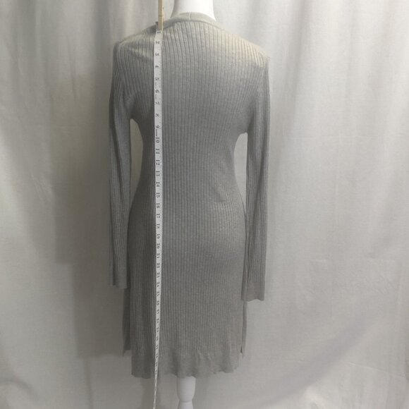 Love Tree Size Small Gray Ribbed Cardigan - Picture 3 of 14